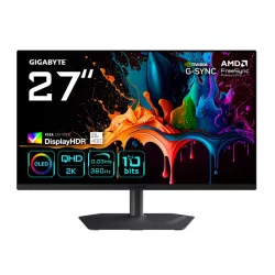 GIGABYTE MO27Q3 Moniteur Gaming OLED 27? QHD - 2560 x 1440, 360Hz, 0.03ms, 250 cd/m², G-Sync Compatible, FreeSync Premium Pro…