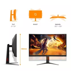 AOC G4 C27G4Z2 écran plat de PC 68,6 cm (27") 1920 x 1080 pixels Full HD LCD Noir, Rouge