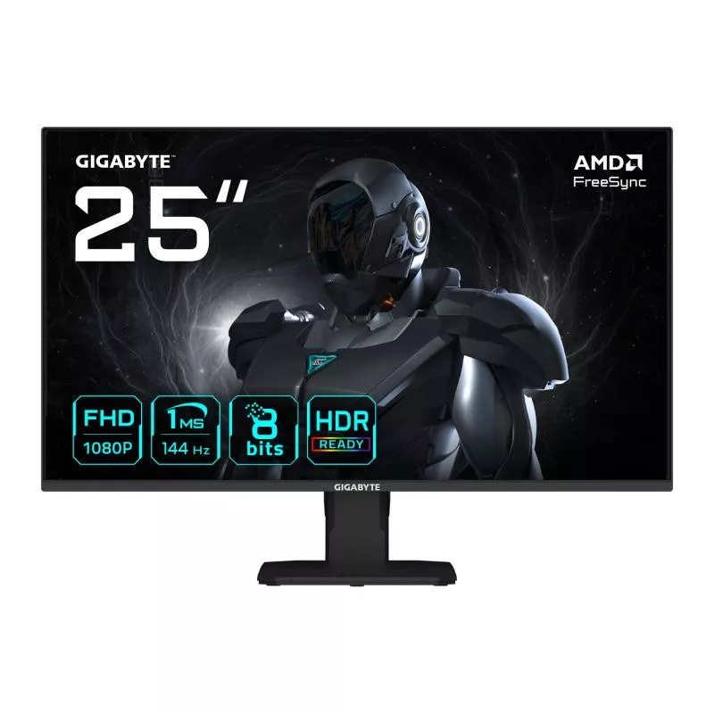 GIGABYTE GS25F14 Moniteur Gaming FHD 25? - 1920 x 1080, 144Hz, 1ms, 300 cd/m², Display HDR 10, HDMI 2.0, DisplayPort 1.2