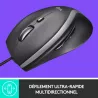 Logitech M500S Laser Filaire Noir - Souris