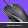 Logitech M500S Laser Filaire Noir - Souris