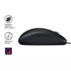Logitech B110 Silent USB Noir | MonPC.Store
