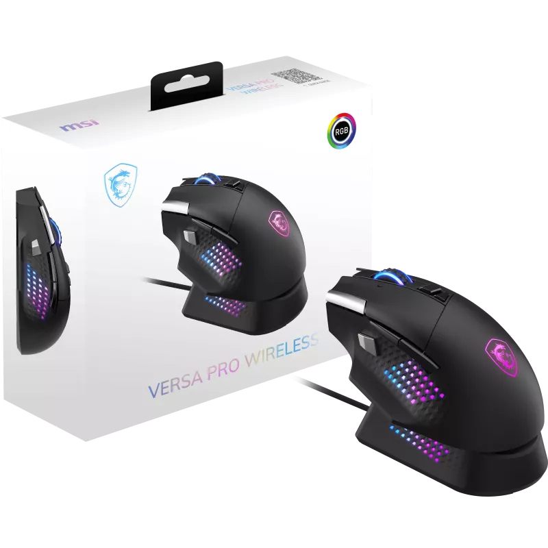 MSI S12-4301370-CLA souris Gaming Droitier RF Wireless + Bluetooth + USB Type-A Optique 26000 DPI