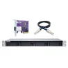 QNAP Rack 1U 4 Baies + PCIe Card