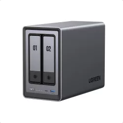 Ugreen NASync DXP2800 NAS System 2-Bay Compact Intel® N N100 8 Go DDR5 0 To UGOS Pro Noir