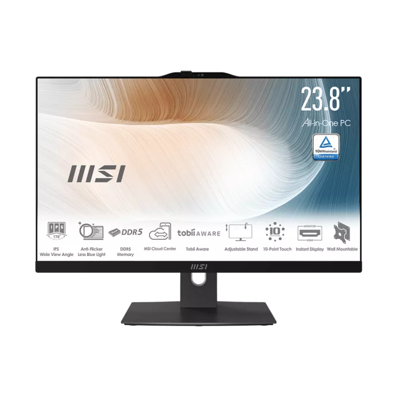 MSI Modern AM242TP 1M-1857FR Intel Core 5 120U 60,5 cm (23.8") 1920 x 1080 pixels Écran tactile PC All-in-One 16 Go DDR5-SDRAM…