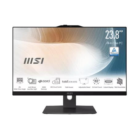 MSI Modern AM242TP 1M-1857FR Intel Core 5 120U 60,5 cm (23.8") 1920 x 1080 pixels Écran tactile PC All-in-One 16 Go DDR5-SDRAM…
