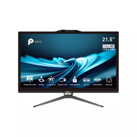 MSI Pro AP222T 14M-438XEU PC tout en un/station de travail Intel® Core? i5 i5-14400 54,6 cm (21.5") 1920 x 1080 pixels Écran…