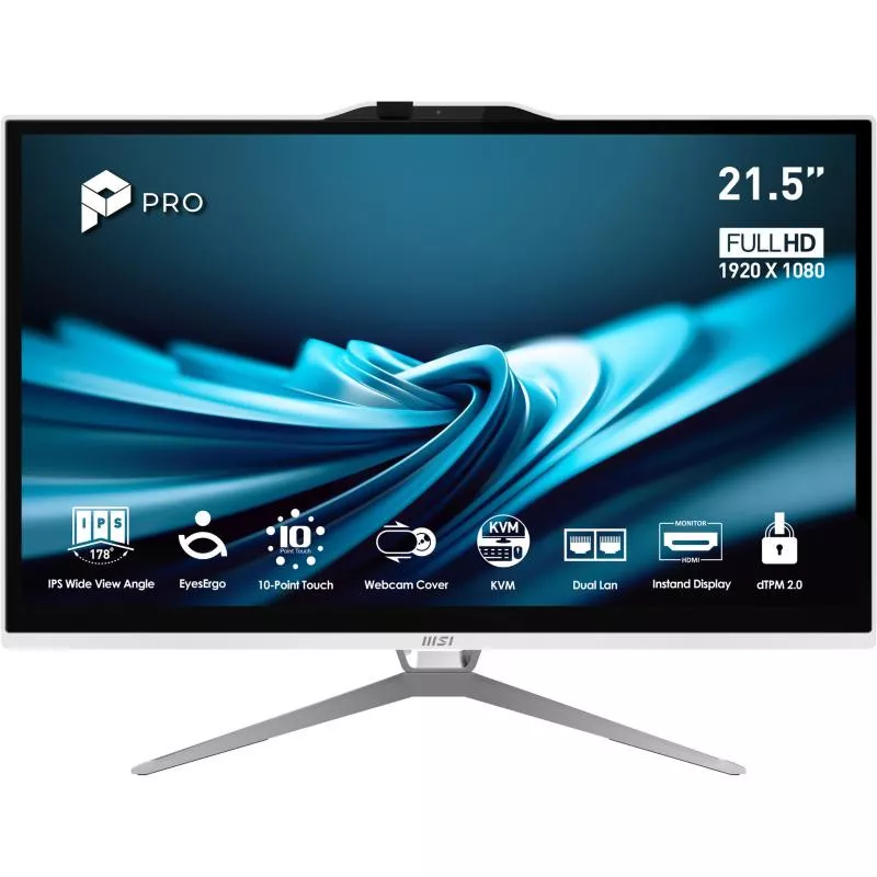 MSI Pro AP222T 14MA-606XEU PC tout en un/station de travail Intel® Core? i3 i3-14100 54,6 cm (21.5") 1920 x 1080 pixels Écran…