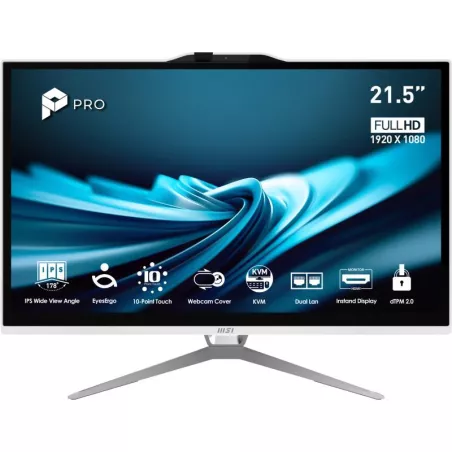 MSI Pro AP222T 14MA-605EU Intel® Core? i3 i3-14100 54,6 cm (21.5") 1920 x 1080 pixels Écran tactile PC All-in-One 8 Go…