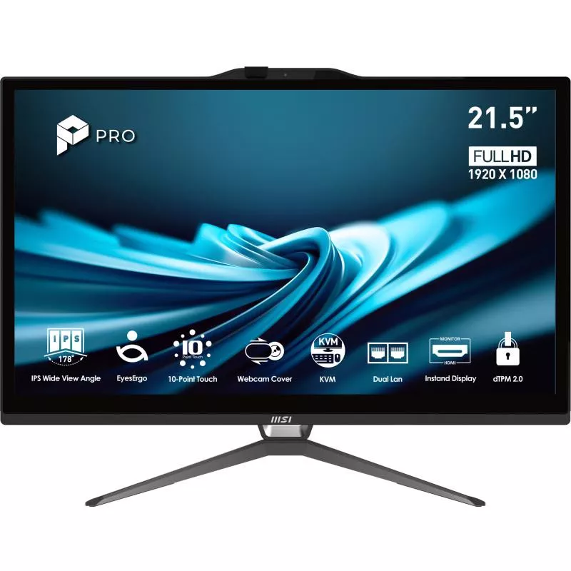 MSI Pro AP222T 14MA-613EU Intel® Core? i3 i3-14100 54,6 cm (21.5") 1920 x 1080 pixels Écran tactile PC All-in-One 8 Go…