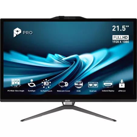 MSI Pro AP222T 14MA-613EU Intel® Core? i3 i3-14100 54,6 cm (21.5") 1920 x 1080 pixels Écran tactile PC All-in-One 8 Go…