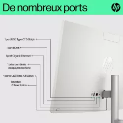 HP All-in-One 24-cr0089nf PC AMD Ryzen? 7 7730U 60,5 cm (23.8") 1920 x 1080 pixels 16 Go DDR4-SDRAM 512 Go SSD Windows 11 Home…