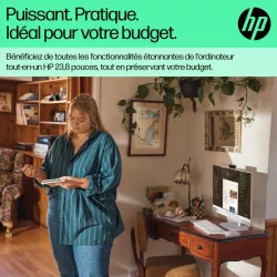 HP All-in-One 24-cr0089nf PC AMD Ryzen? 7 7730U 60,5 cm (23.8") 1920 x 1080 pixels 16 Go DDR4-SDRAM 512 Go SSD Windows 11 Home…