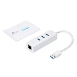 TP-Link UE330 - Adaptateur USB / Ethernet Gigabit avec Hub 3 ports USB 3.0