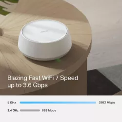 TP-Link DECO BE25(1-PACK) système Wi-Fi maillé Bi-bande (2,4 GHz / 5 GHz) Wi-Fi 7 (802.11be) Blanc 2 Interne