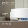 TP-Link DECO BE25(1-PACK) système Wi-Fi maillé Bi-bande (2,4 GHz / 5 GHz) Wi-Fi 7 (802.11be) Blanc 2 Interne