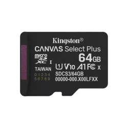 Kingston Technology 64GB micSDXC Canvas Select Plus Gen3 100R A1 (Adaptateur SD non inclus)
