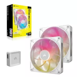 Corsair iCUE LINK RX140 MAX RGB Boitier PC Ventilateur 14 cm Blanc 2 pièce(s)