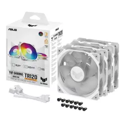ASUS TUF GAMING TR120 ARGB REVERSE 3IN1 White Boitier PC Refroidisseur d'air 12 cm Blanc