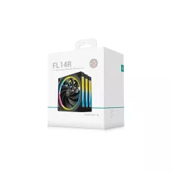 DeepCool FL14R Boitier PC Ventilateur 14 cm Noir 3 pièce(s)
