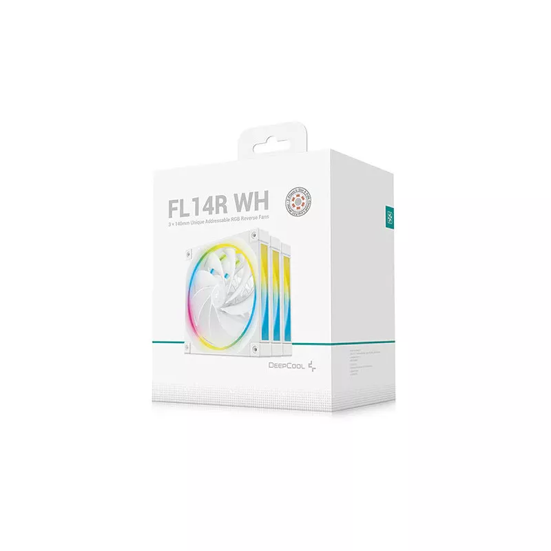 DeepCool FL14R Boitier PC Ventilateur 14 cm Blanc 3 pièce(s)