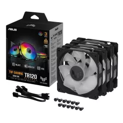 ASUS TUF Gaming TR120 ARGB Reverse Fan - Triple Pack Boitier PC Ventilateur 12 cm Noir