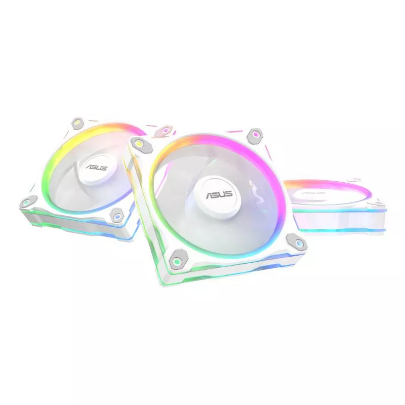 ASUS Prime MR120 Fan ARGB Reverse White 3in1 Boitier PC Ventilateur 12 cm Blanc 3 pièce(s)