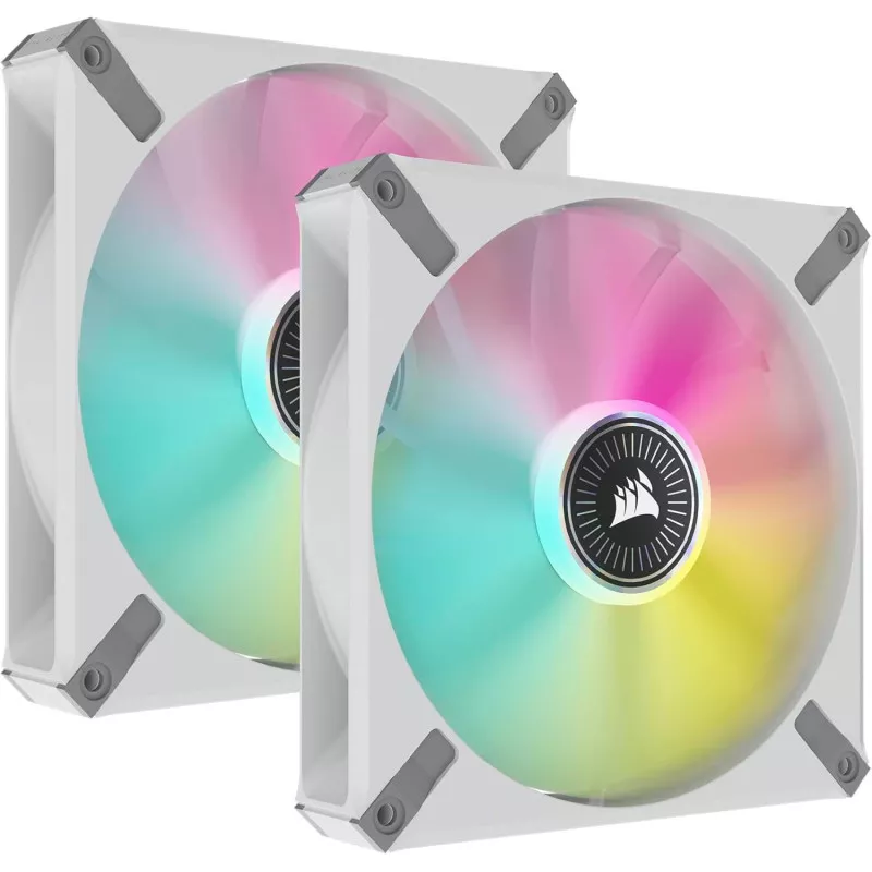 CORSAIR ML140 RGB ELITE BLANC 140mm Magnetic Levitation DUAL PACK abîmé