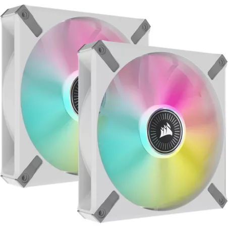 CORSAIR ML140 RGB ELITE BLANC 140mm Magnetic Levitation DUAL PACK abîmé