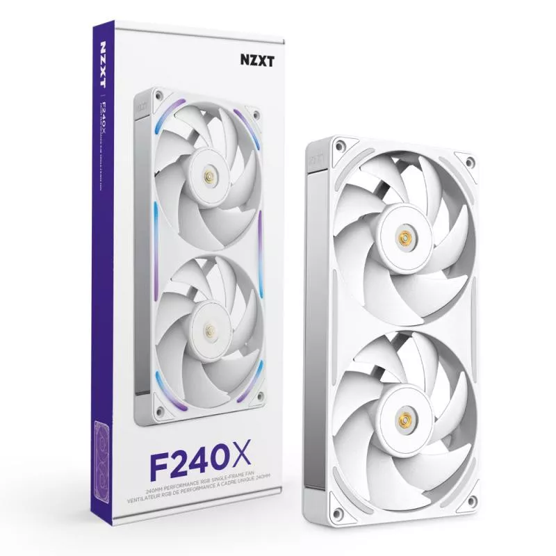 NZXT F240X Boitier PC Ventilateur 12 cm Blanc 1 pièce(s)