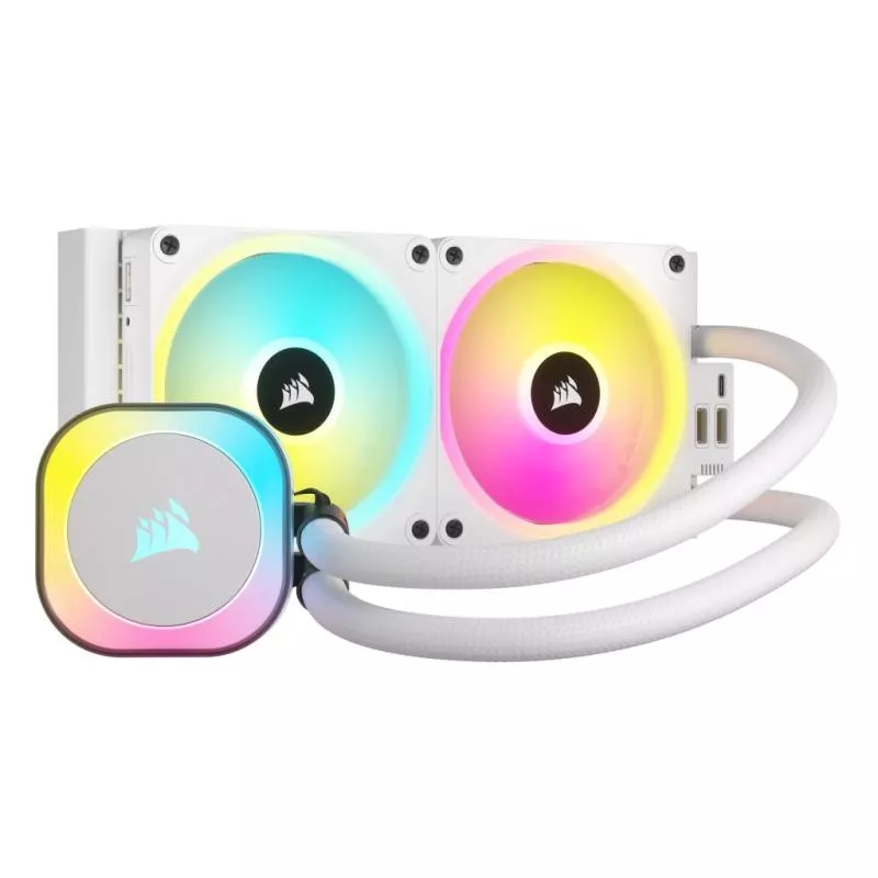 Corsair H100I Processeur Refroidisseur hybride 12 cm Blanc