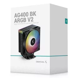 DeepCool AG400 BK ARGB V2 Carte SIM Ventilateur 12 cm Noir 1 pièce(s)