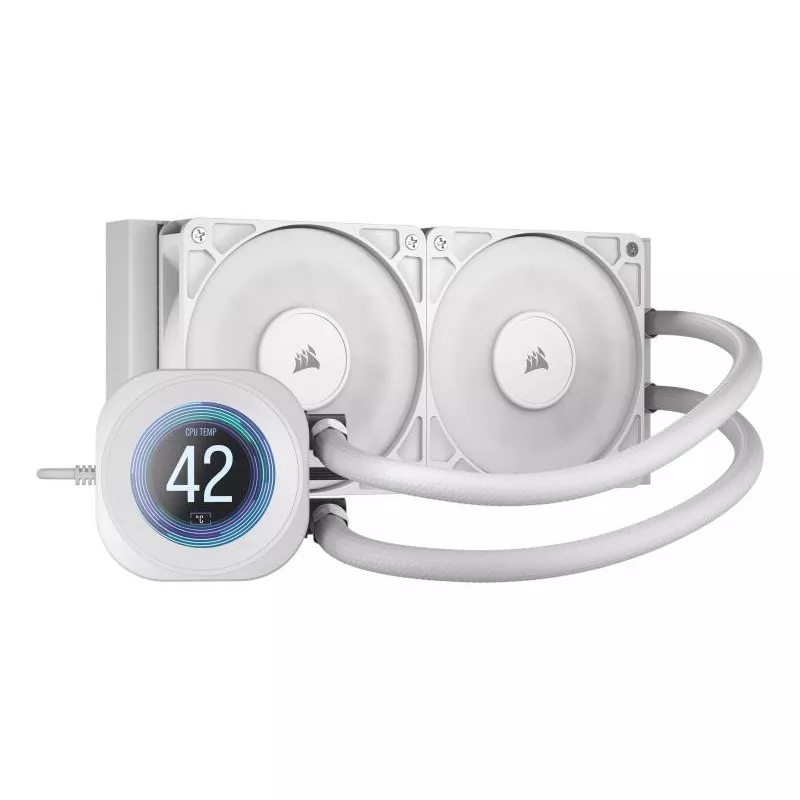 Corsair Nautilus 240 RS LCD Processeur Refroidisseur de liquide tout-en-un 12 cm Blanc 1 pièce(s)