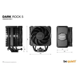 be quiet! Dark Rock 5 | Ventirad mono tour, socket Intel et AMD
