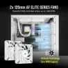 Corsair H100I Elite Processeur Refroidisseur de liquide tout-en-un 12 cm Blanc 1 pièce(s)