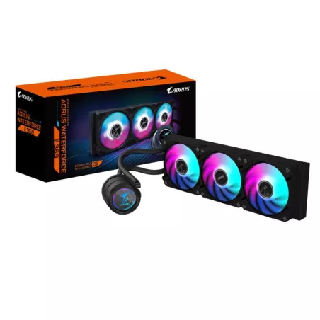 GIGABYTE AORUS WATERFORCE II 360 AIO Refroidisseur liquide pour processeur - 3x ventilateurs ARGB de 120 mm, mécanisme…