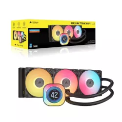 Corsair iCUE LINK TITAN 360 RX LCD Processeur Refroidisseur d'air 12 cm Noir 1 pièce(s)