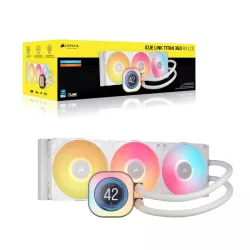 Corsair iCUE LINK TITAN 360 RX LCD Processeur Refroidisseur de liquide tout-en-un 12 cm Blanc 1 pièce(s)