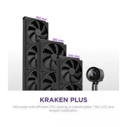 NZXT Kraken Plus 240 Processeur Refroidisseur de liquide tout-en-un 12 cm Noir