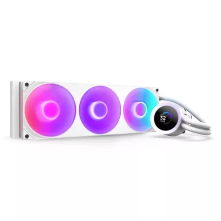 NZXT Kraken Plus 360 RGB Processeur Refroidisseur de liquide tout-en-un Blanc 1 pièce(s)