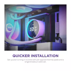 NZXT Kraken Elite 420 RGB Processeur Refroidisseur de liquide tout-en-un 14 cm Blanc 1 pièce(s)