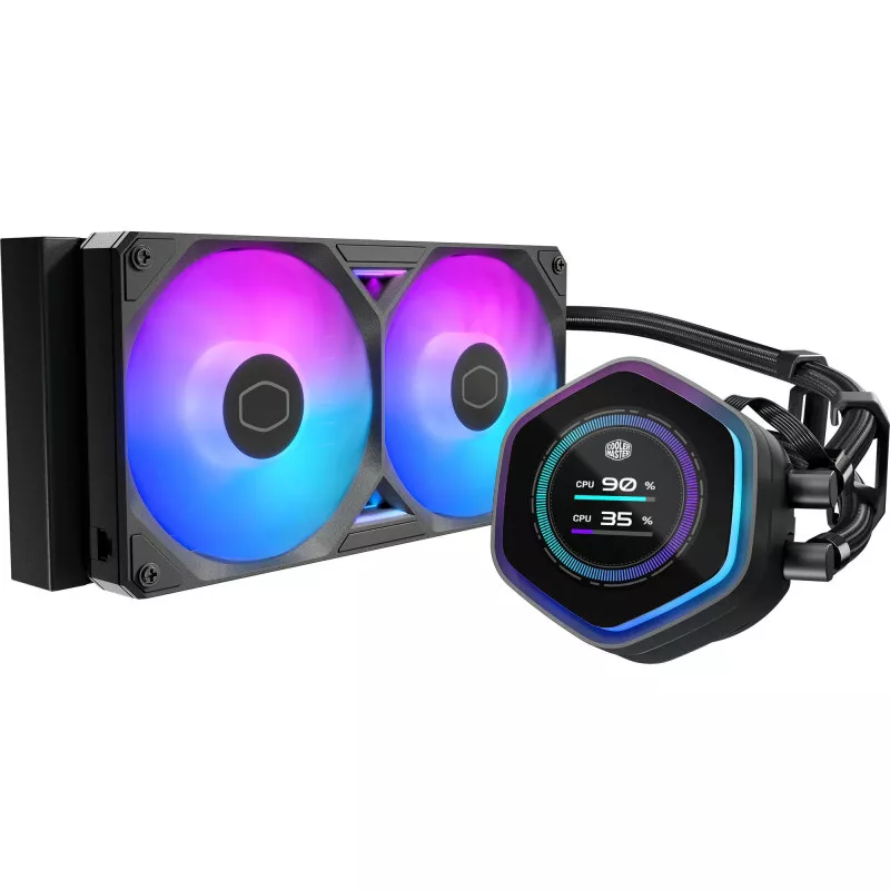Cooler Master MasterLiquid Atmos II 240 LCD Black Processeur Kit de refroidissement du liquide 12 cm Noir 1 pièce(s)