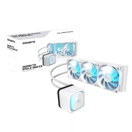 GIGABYTE EAGLE 360 ICE Système de Refroidissement Liquide pour CPU - 3x120mm Ventilateurs ARGB, écran LCD couleur…