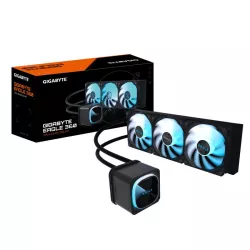 GIGABYTE EAGLE 360 Système de Refroidissement Liquide pour CPU - 3x120mm Ventilateurs ARGB, écran LCD couleur, DAISY-CHAIN…