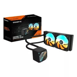 GIGABYTE GAMING 240 Refroidisseur Liquide pour CPU - 2x120mm Ventilateurs ARGB, mécanisme d?emboîtement coulissant…