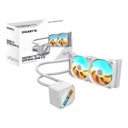 GIGABYTE GAMING 240 ICE Refroidisseur Liquide pour CPU - 2x120mm Ventilateurs ARGB, mécanisme d?emboîtement coulissant…