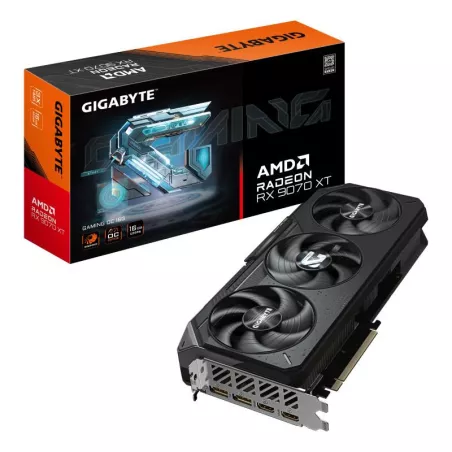GIGABYTE Radeon RX 9070 XT GAMING OC 16G Carte Graphique - 16 Go GDDR6, 256 bits, PCI-E 5.0, 3060 MHz Fréquence du C?ur, 2 x…