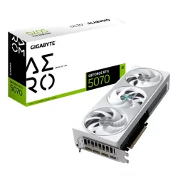 GIGABYTE GeForce RTX 5070 AERO OC 12G Carte Graphique - 12 Go GDDR7, 192 bits, PCI-E 5.0, 2625 MHz Core Clock, 3 x DP 2.1a, 1…