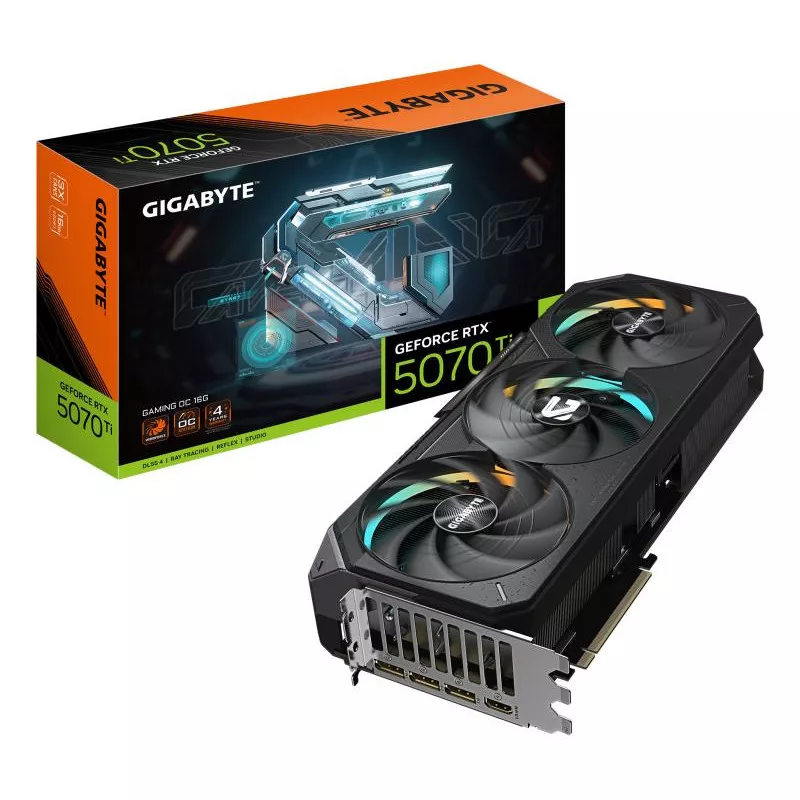 GIGABYTE GeForce RTX 5070 Ti GAMING OC 16G Carte Graphique - 16 Go GDDR7, 256 bits, PCI-E 5.0, 2588 MHz Core Clock, 3 x DP…